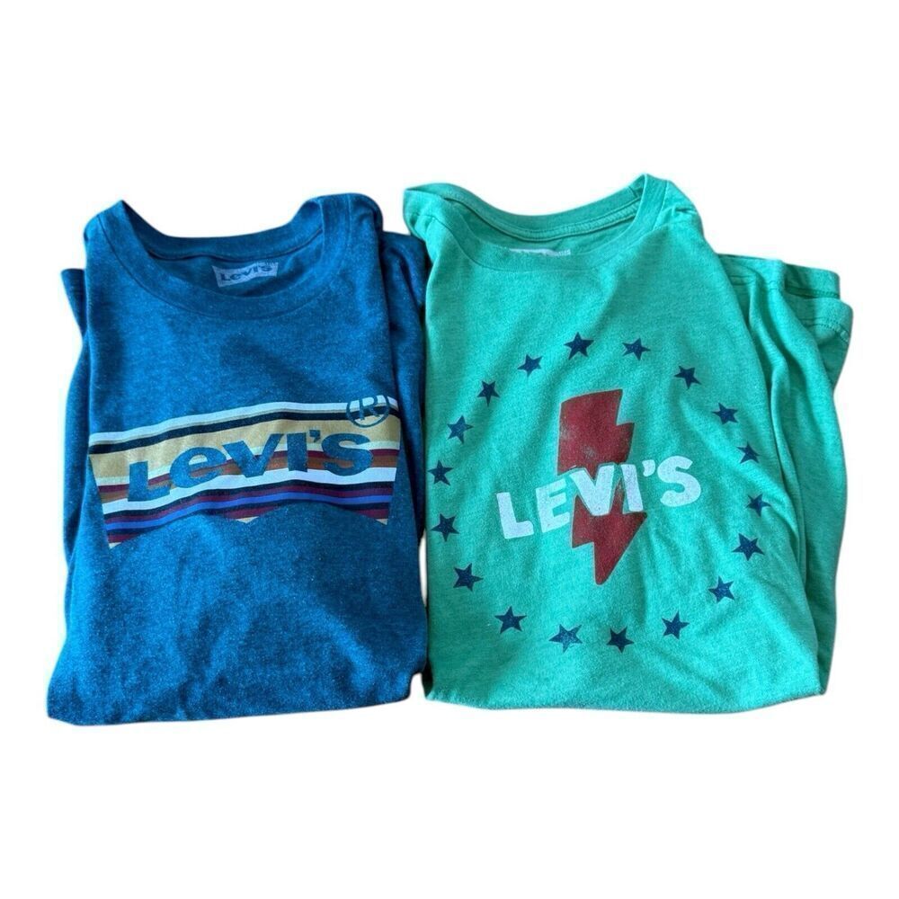 Lot Of 2 Levi's Graphic T-Shirts Cotton Short Sleeve Size Large